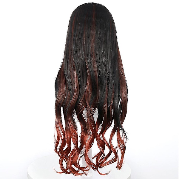 Demon Slayer Kamado Nezuko Cosplayfestdräkt för Halloweenfest Anime Set Presenter Only Wig One Size - Wig