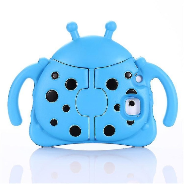 Kid Ladybug Case til Huawei T1, Kickstand Heavy Duty Shockproof Cover-lian Blue