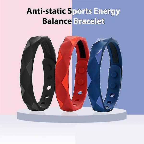 Fjärrinfraröd Armband med Negativa Joner, Antistatiska Silikon Sportarmband red