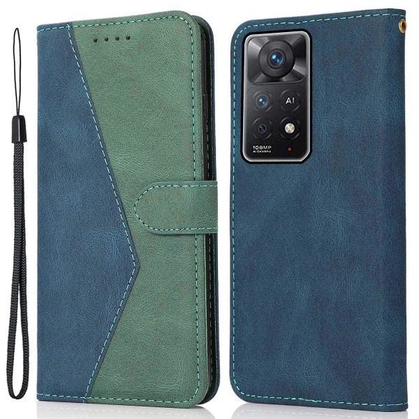 För Xiaomi Redmi Note 11 Pro 5G /Note 11 Pro 4G Case Plånboksställ Telefon Cover/Grön Blue Green