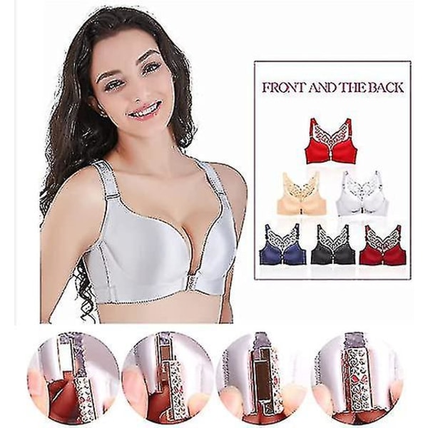 Comfort Rose -rintaliivit, Floral Secrets Comfort Rose -rintaliivit, Etukiinnitys Pitsi Rose -rintaliivit Naisille Red wine 38A-38B