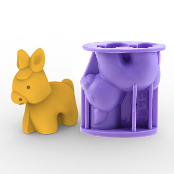 Lille Donkey Epoxy Harpiksform Hjemmedekoration Ornamenter Silikonform DIY Håndværk Gips Stearinlys Støbningsform