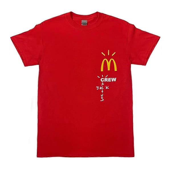 Travis Scott x McDonald's Crew T-skjorte Rød multicolor S