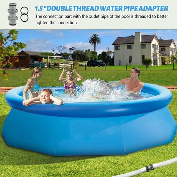 Poolslangskoppling, 38 mm/1,5 tum, 2-vägsadapter för Intex, Bestway och andra poolslangar för ovanmarkspooler.