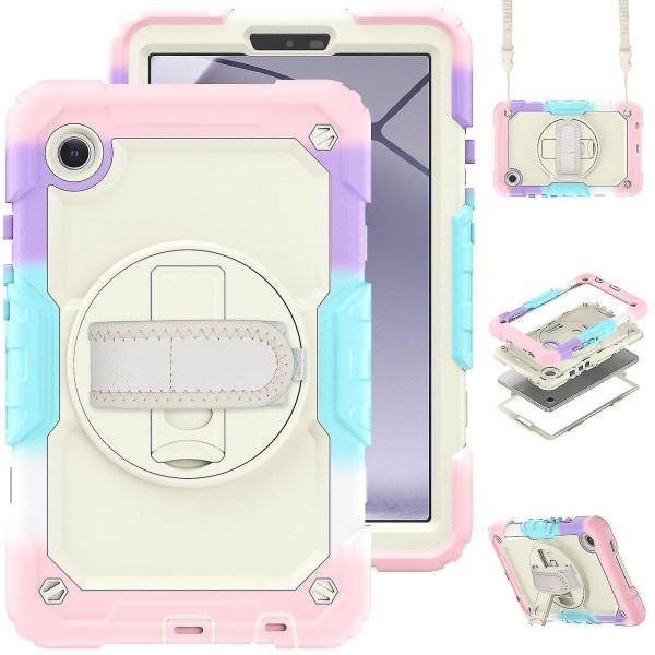 Case on yhteensopiva Samsung Galaxy Tab A9:n kanssa Camouflage Pink