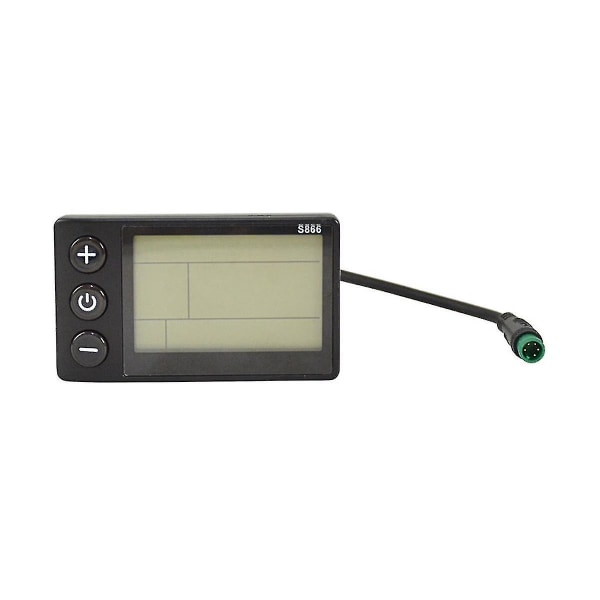 S866 Elcykel LCD-skärm E-cykel Elskoter Display Mätare Kontrollpanel med vattentät
