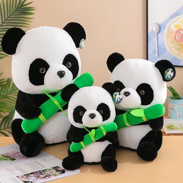 Pehmeä Täytetty Panda Bambu-Plush-Nallekarhu