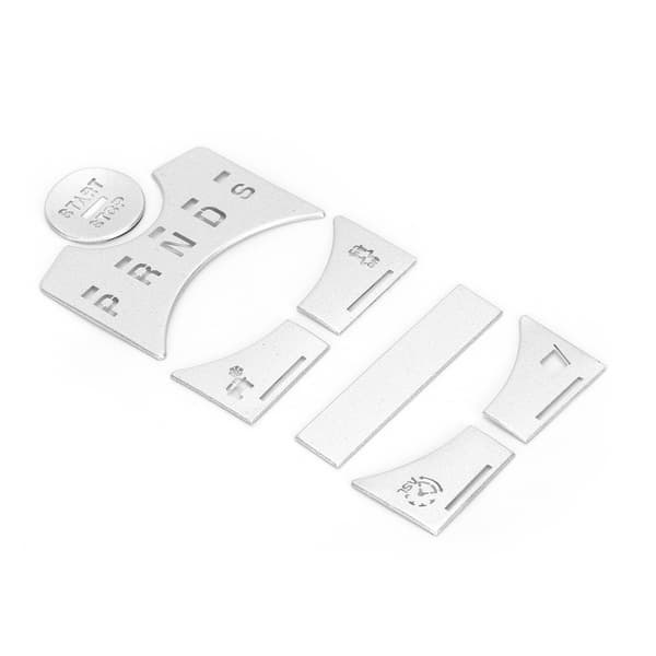 7pcs Jaguar XF 2012-2015 Silver Gear Shift Panel Button Cover Sticker Replacement