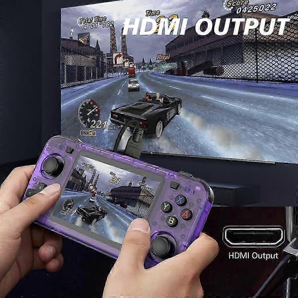 Portable Gaming Console with 3.5-inch IPS Screen, 128GB Storage, Retro ARKOS System size:Translucent Red