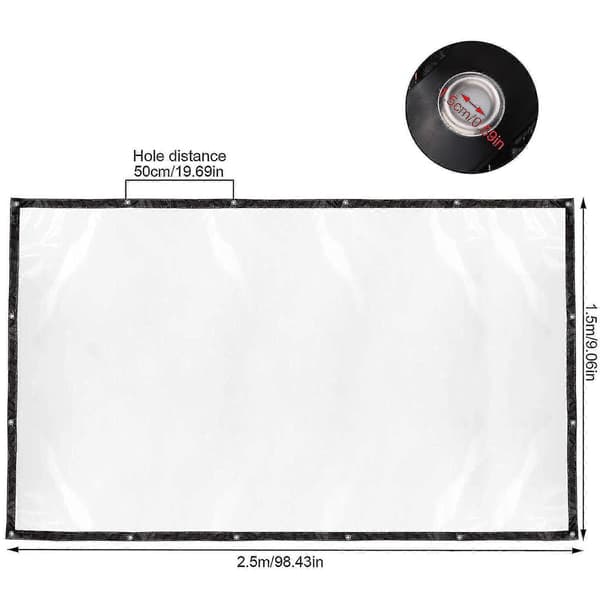 Läpinäkyvä 3mx2.5m Vedenpitävä Pressu Kangas Retkeily Poly Pressut Raskas Peite 150*250cm