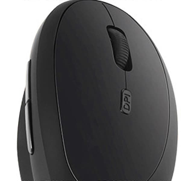 Vertikal mus med sideknapper Komfortabel 6D gamer-mus til stationær computer black