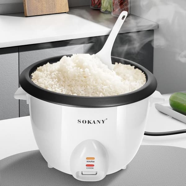 Risotto with Steamer Basket and Keep Warm Function Sokany White 1.8L Vit