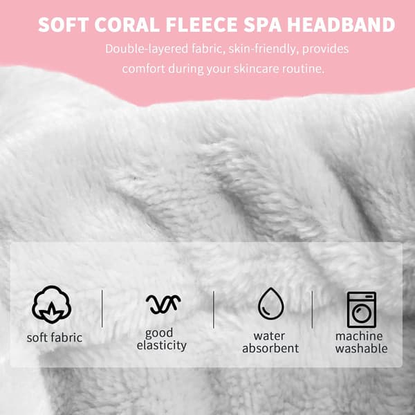 Spa-hodebånd, sminkehodebånd, fluffy sminkehodebånd, tilbehør til pyjamasfest, sløyfehodebånd