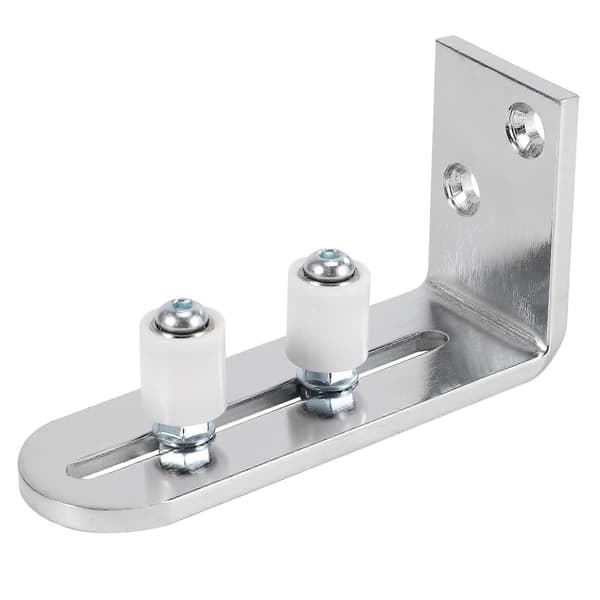 Gulvguide Kompatibel med Bund af Skydelåger Justerbar Vægmontering Stay Roller Guide Kuglelejer silver