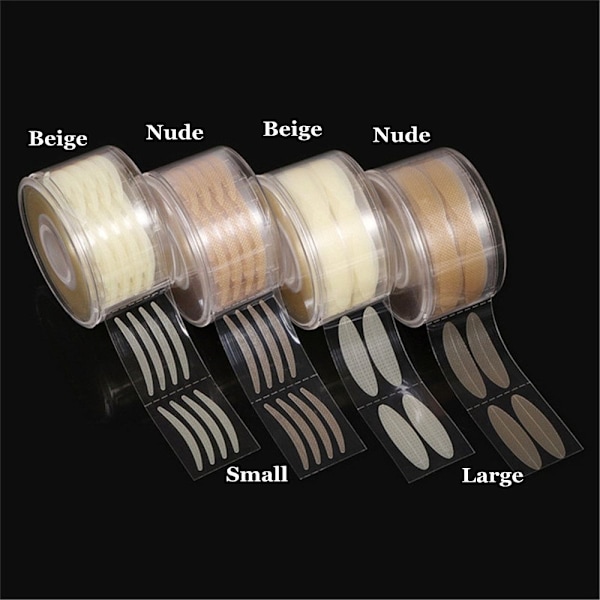 600 stk/300 par usynlig fiber dobbelt øyelokk tape naken nude Collection