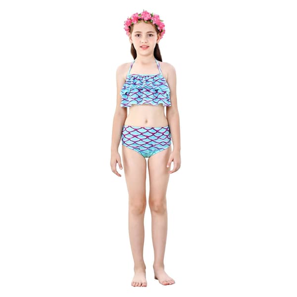 3-delat set flicka sjöjungfru svans bikini badkläder set STYLE 8 STYLE 8 140cm