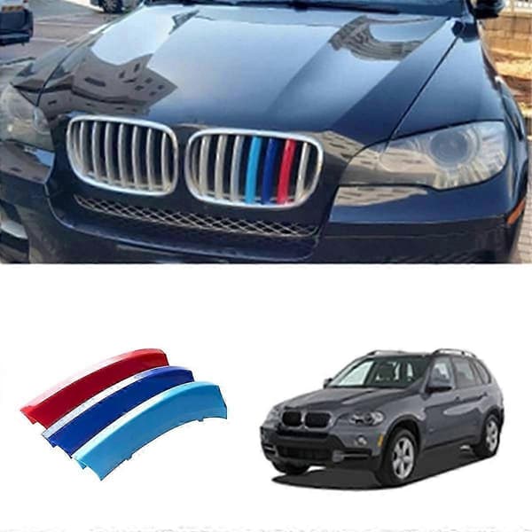 1 sæt bil 3 farver front nyre luftgitter kølergitter dækplade til X5 E70 X6 E71 2008-2013 As Shown