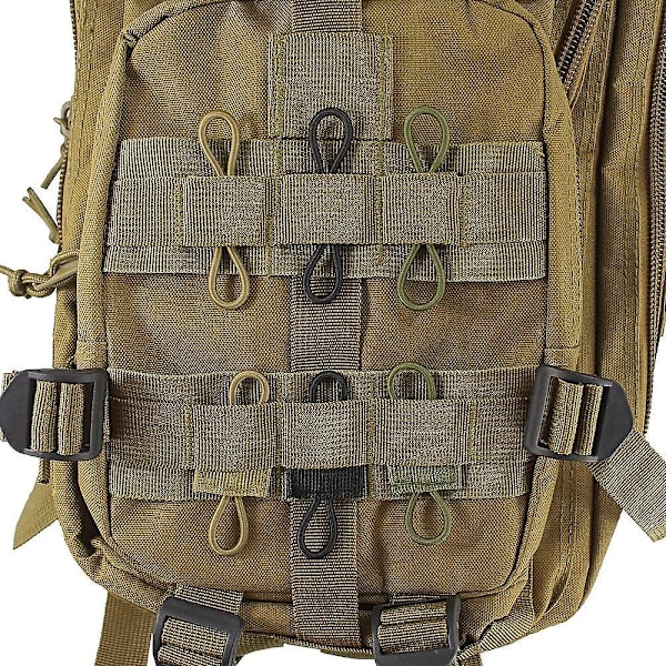 10 st Taktiska Västar Ryggsäckar Väskor Tillbehör Taktisk Utrustning Hållare Clip Molle Webbing Hållare Elastisk Bindning Band Spänne Black