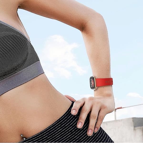 Kompatibel med Fitbit Versa 3 silikonerem Red