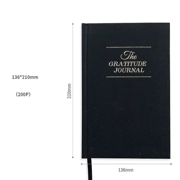 The Gratitude Journal - Daily Gratitude Journal for Happiness, Mindfulness, And Reflection-odaterad Life Planner Balck