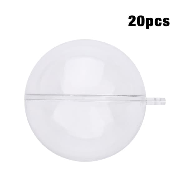 20 stk. påfyllbare klare plastkuler Bryllup Juledekorasjon Ornament (10cm)