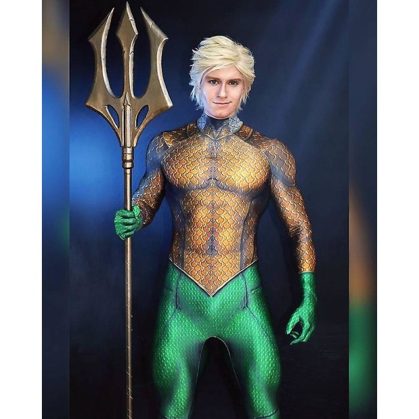 Vuxen Barn Halloween Film Aquaman Mera Cosplay Kostym Superhjälte Arthur Curry Orin Zentai Body Suit Jumpsuits Z C L