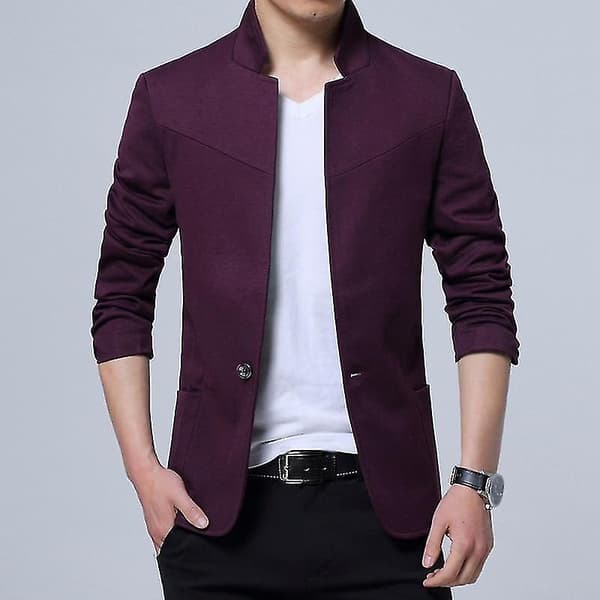 Slim Fit miesten bleiseri / takki Black L