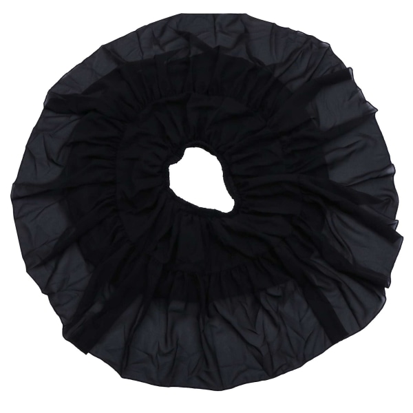 1 stk kjole underskjørt Justerbart underkjole skjørt Lolita underskjørt (svart)