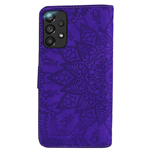 Pengepung til Samsung Galaxy A33 5G Premium PU Læder Flip Cover Mandala Purple