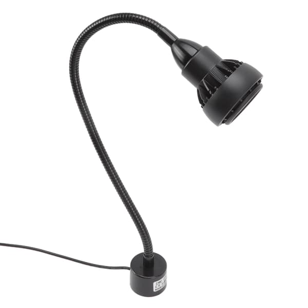 White Light Tools Maskinlys 9W fleksibel svanehals LED-arbejdslampe med magnetisk base til drejebænk US 110‑220V