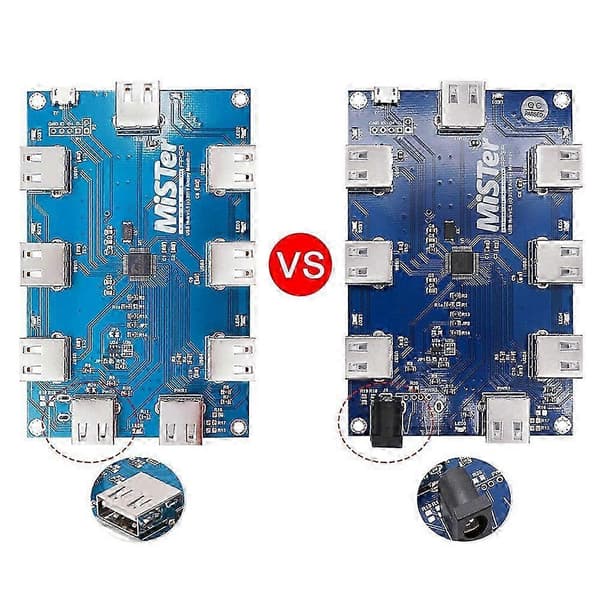 Manual Welding USB Hub V2.1 Board with 7 USB Ports for Mister FPGA