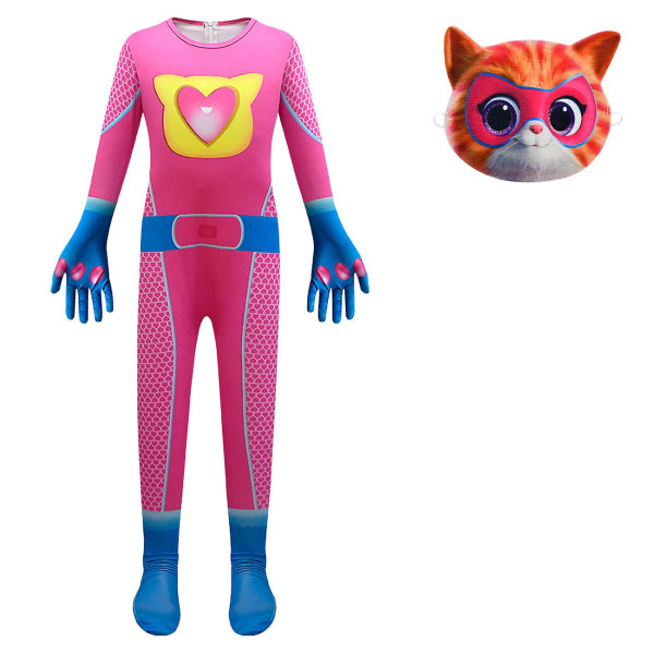 Nye Børne Superkitties Cosplay Jumpsuits Til Børn Dragter Halloween Kostume Performance Romper Allehelgensdag Børne Kostume as picture 110cm