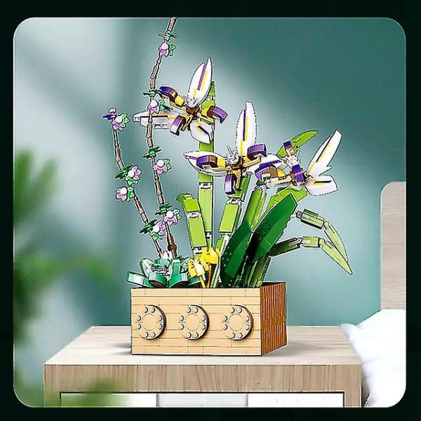Orkidé Blomster Byggeklodser | Blok Konstruktion Blomster | Voksen Blomster - Klodser - Without box 1036PCS