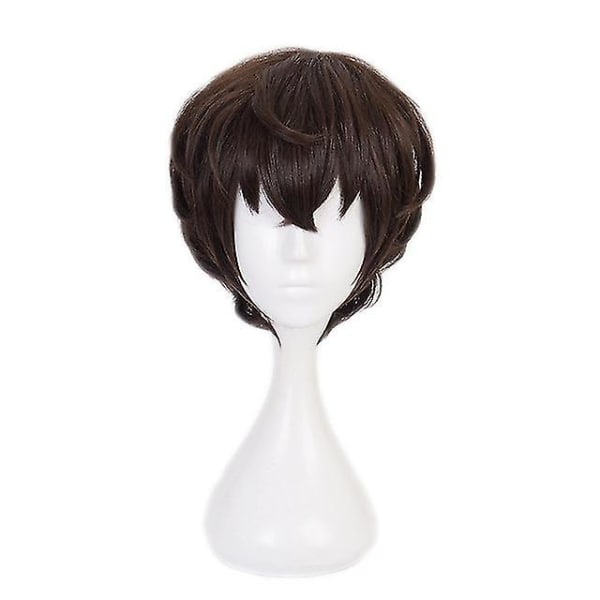 Anime Dazai Osamu Cosplay Costume Bungo Stray Dogs Cosplay Langjakke Frakk Dazai Osamu Parykk Halloween Julekostyme wig only M