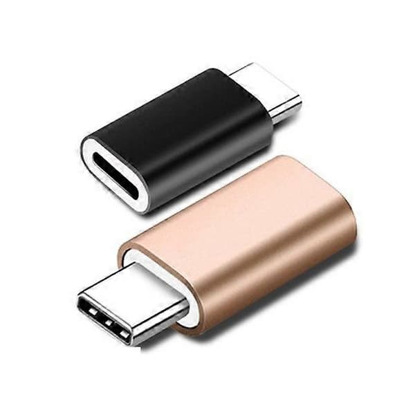 8-nastainen Lightning-naaras-USB-C Type-C-urossovitin, tukee latausta ja synkronointia Black Black