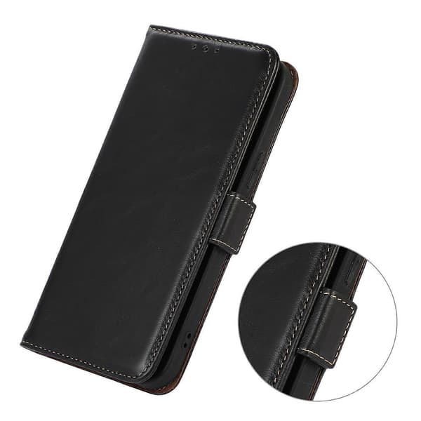 Äkta Läder Plånboksfodral för Xiaomi 15T Pro Black
