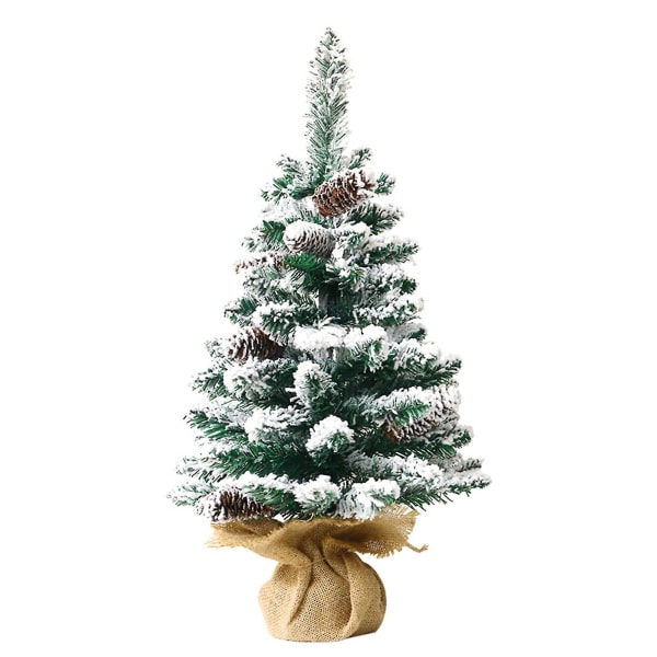 Mini juletræ med LED-lys Realistisk udseende levende farve Batteridrevet oplyst kunstigt juletræspynt 60cm,ordinary