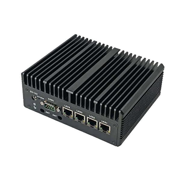 N100 Firewall Computer Soft Router DDR5 4800MHz 4x2.5G I226 LAN Understøtter M.2 NGFF SSD Industriel Blæserløs Mini PC Black