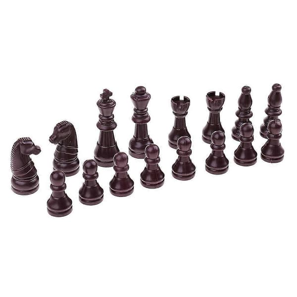 Klassiskt 48-delars schackspel i plast med förvaringsväska 4 Pcs