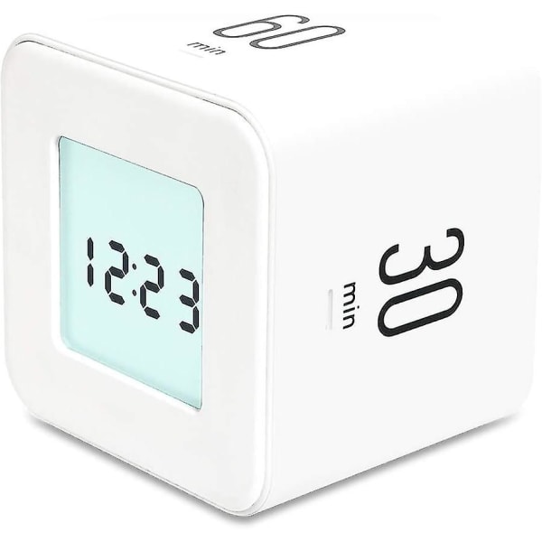 Mooas Multi Cube Timer/rotating Timer, Simple Operation, Clock & Timer (white)