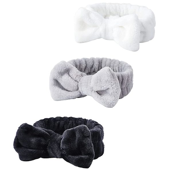 Spa-hårband, sminkhårband, fluffiga sminkhårband, accessoarer för pyjamasparty, rosetthårband