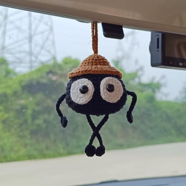 Sødt Soot Sprite Elf Bilsticker, Bilsmykker til Instrumentbrættet Sjove Gaver til Kvinder og Mænd.