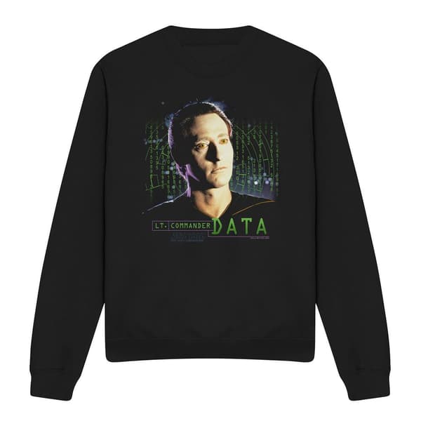 Star Trek Unisex Voksen Data Sweatshirt XL Sort Black XL