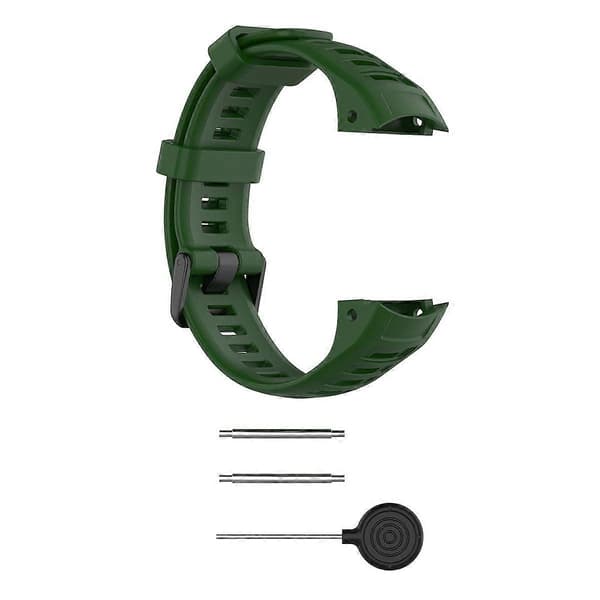 Silikone Urrem til Garmin Instinct Tactical/Instinct Tide/Instinct 2/Instinct Armbånd med Sort Spænde Army Green