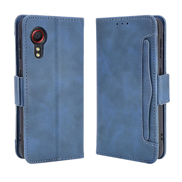 Etui til Samsung Galaxy Xcover 5 Deksel Justerbar Avtakbar Kortlomme Magnetisk Lukking Lærveske Ca Blue