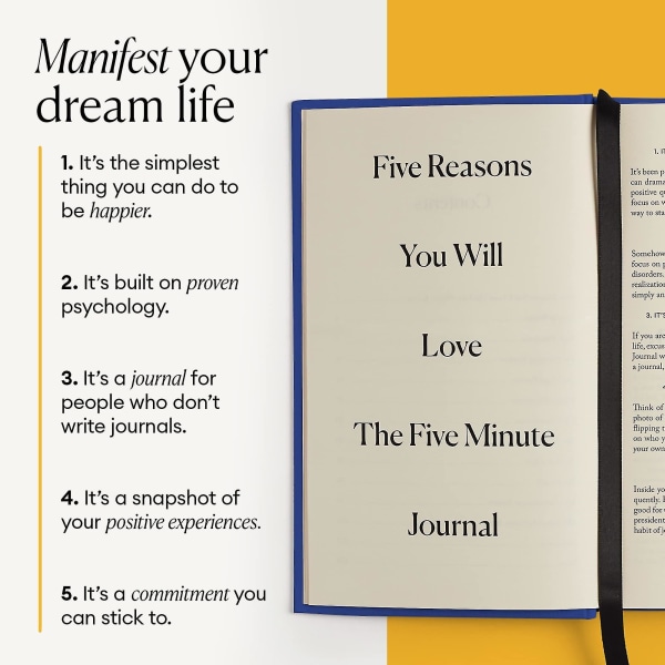 The Gratitude Journal - daglig taknemmelighedsjournal for lykke, mindfulness og refleksion-udateret Life Planner Balck