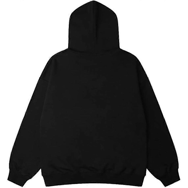 Aelfric Eden Miesten Graafiset Hupparit Vintage Painettu Huppari Pusero Rento Ylisuurinen Katutyyli Hiphop XL black