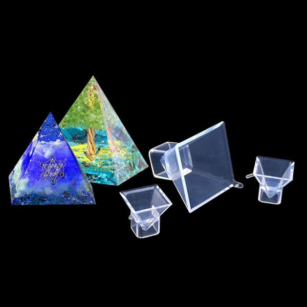 3x Klare Pyramide Silikoneform Harpiks Støbeform DIY Epoxy Krystalværktøj