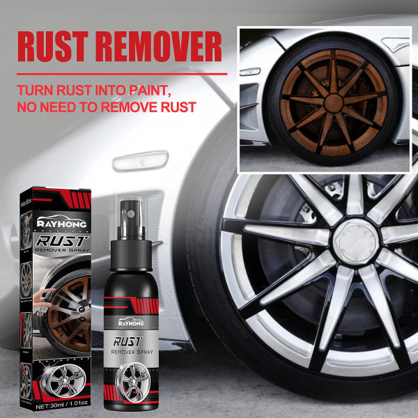 Instant Rustfjerning Spray Kraftig Rustfjerner Fjerner Rust Uten Skrubbing Rustede Overflater 30ml 2Pcs