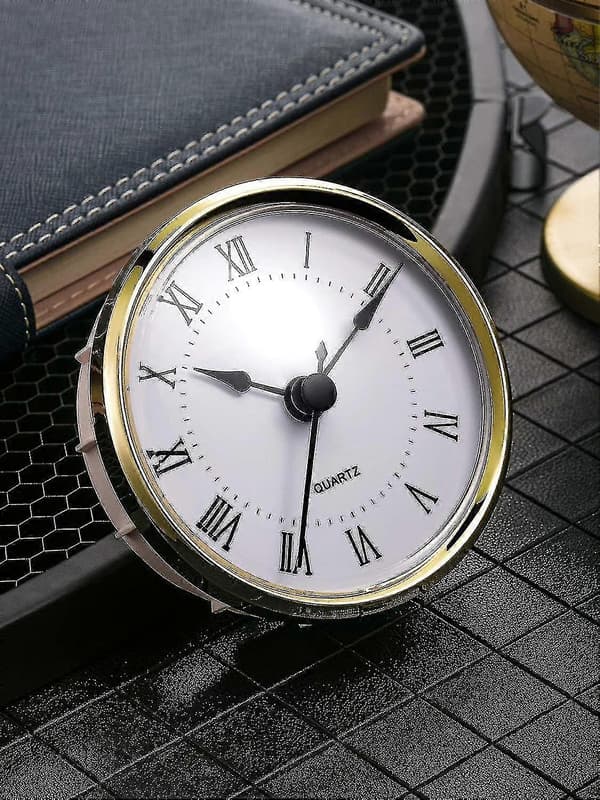 Round Clock Insert 3-1/8 Inch (80 mm) Quartz Movement Roman Numerals